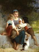Emile Munier The New Pets oil painting on canvas